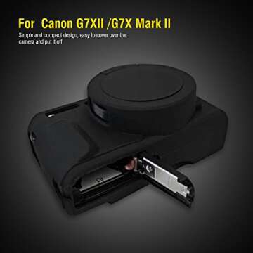 Camera Case, Lightweight Soft Silicone DSLR Shell Case Protector Cover for G7XII / G7X Mark II
