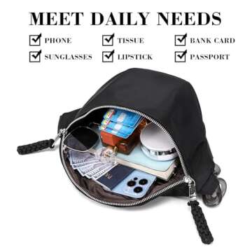 Haytijoe Bum Bag Plus Size Fanny Pack for Women Fashion Waist Pack Travel Crossbody Bags Belt Bag(02-Black)