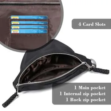 Haytijoe Bum Bag Plus Size Fanny Pack for Women Fashion Waist Pack Travel Crossbody Bags Belt Bag(02-Black)
