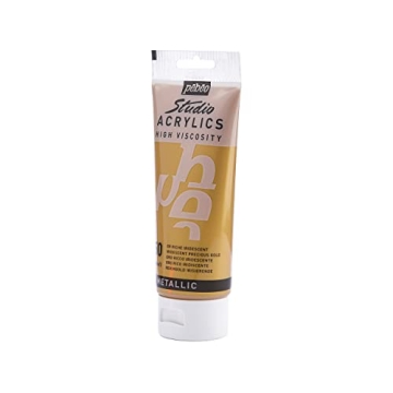 Pebeo Acrylic Fine Studio Paint - Precious Gold 100ml