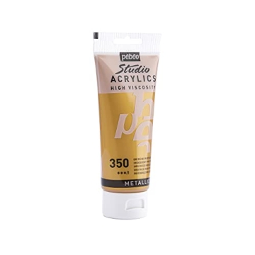 Pebeo Acrylic Fine Studio Paint - Precious Gold 100ml