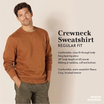 Comfort-Focused Amazon Essentials Men's Fleece Crewneck Sweatshirt