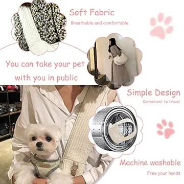 NATUYA Small Dog Carrier Sling for Stylish Pet Travel