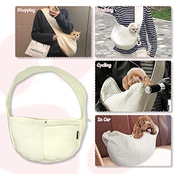 NATUYA Small Dog Carrier Sling for Stylish Pet Travel