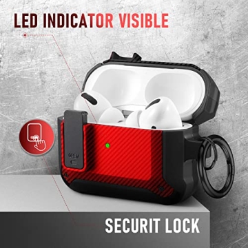 Maxjoy AirPods Pro 2nd Gen Case with Secure Lock Clip