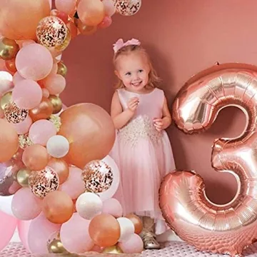 Beautiful Rose Gold Balloon Garland Arch Kit for Celebrations