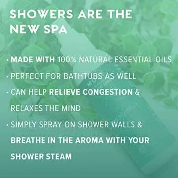 MOXE Eucalyptus Oil Shower Mist, Spa Steam Spray, Certified Natural 100% Essential Oils, Made in USA, Aromatherapy, Sinus Congestion Relief, Tension Relief (4oz)