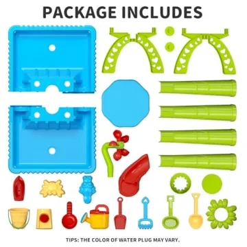 TEMI Sand Water Table for Outdoor Fun with 27 Accessories