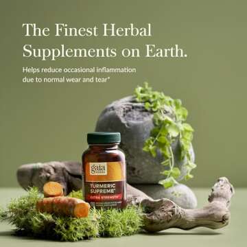 Gaia Herbs Turmeric Supreme Extra Strength - Helps Reduce Occasional Swelling from Normal Wear & Tear - with Turmeric Curcumin & Black Pepper - 60 Vegan Liquid Phyto-Capsules (Up to 60-Day Supply)