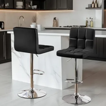 Stylish Yaheetech Adjustable Bar Stools Set for Modern Homes