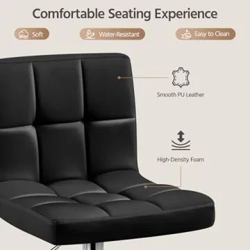 Stylish Yaheetech Adjustable Bar Stools Set for Modern Homes