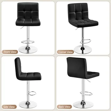 Stylish Yaheetech Adjustable Bar Stools Set for Modern Homes