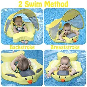Mambobaby Float Baby Swim Float with Canopy and Tail