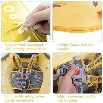 Mambobaby Float Baby Swim Float with Canopy and Tail