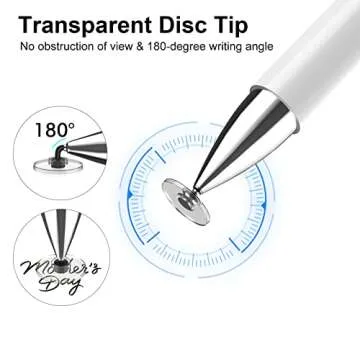 StylusHome Magnetic Disc Universal Stylus Pens - 2 Pack