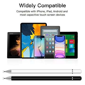 Stylus Pens for Touchscreen,2 Pack High Sensitivity & Precision Magnetic Disc Stylus Pen for iPad/Apple/iPhone/Samsung/Android All Capacitive Touch Screen