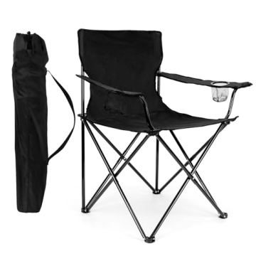 HaSteeL Camping Chair, Oversized Folding Lawn Chair for Adults, Foldable Camp Chair with Cup Holders...