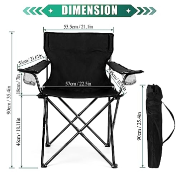 HaSteeL Camping Chair - Oversized & Portable Outdoor Seating
