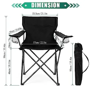 HaSteeL Camping Chair - Oversized & Portable Outdoor Seating