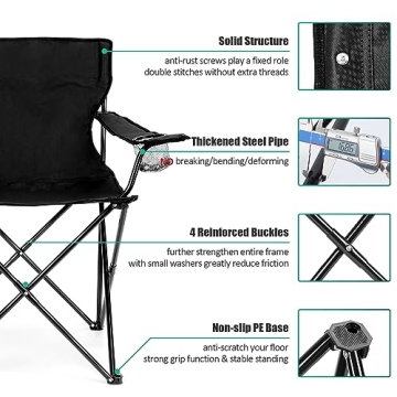 HaSteeL Camping Chair - Oversized & Portable Outdoor Seating