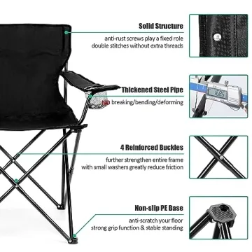 HaSteeL Camping Chair - Oversized & Portable Outdoor Seating