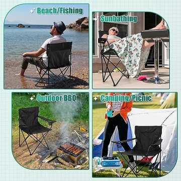 HaSteeL Camping Chair - Oversized & Portable Outdoor Seating