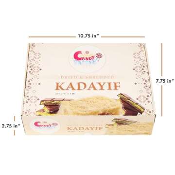 Sarah's Candy Factory Premium 500gr Dried & Shredded Kadayif (Kataifi) Fillo Dough, Kurutulmus Kadayif Pastry Dough, Phyllo Dough for Dubai Chocolate, (1.1lb)