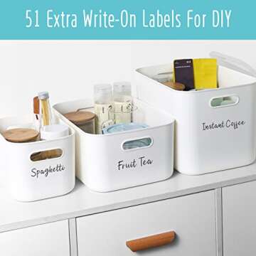 Hebayy 242 Laundry Room & Linens Closet Organization Labels, Waterproof Tear-Resistant No Residue Decals Cursive Stickers for Home Office Craft Room