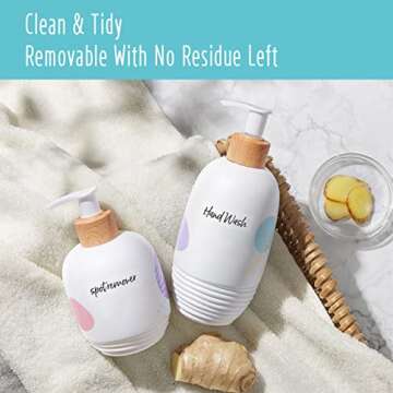 Hebayy 242 Laundry Room & Linens Closet Organization Labels, Waterproof Tear-Resistant No Residue Decals Cursive Stickers for Home Office Craft Room