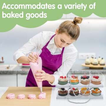 24 Clear Cupcake Boxes with Handle - Perfect for Events