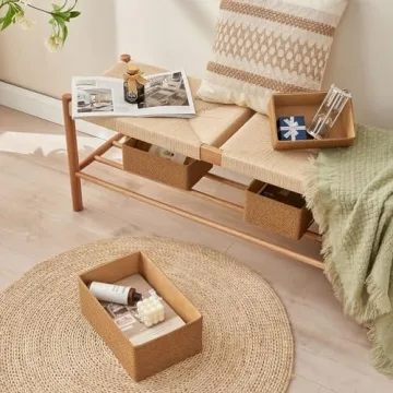 Stylish PROLAND Recycled Wicker Storage Basket Set of 4