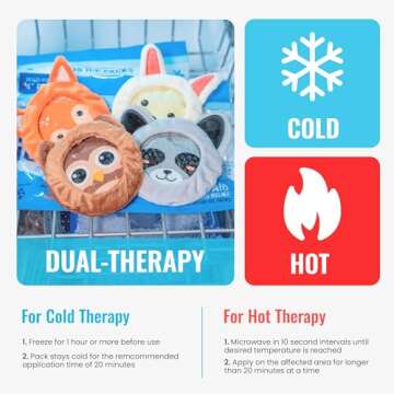 ICEWRAPS Small Ice Packs for Kids Boo Boos | Kids Reusable Ice Packs with Cloth Cover | Baby Ice Pack for Fever Boo Boo