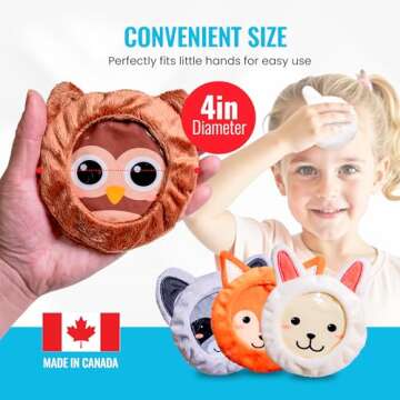 ICEWRAPS Small Ice Packs for Kids Boo Boos | Kids Reusable Ice Packs with Cloth Cover | Baby Ice Pack for Fever Boo Boo
