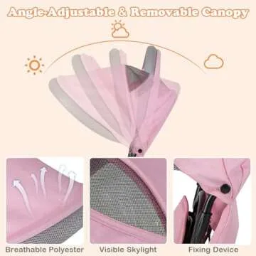 BABY JOY 4-in-1 Tricycle for Toddler Fun & Safety