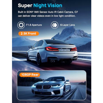 Navycrest 5G WiFi Dash Cam Front Rear 2.5K/1440p