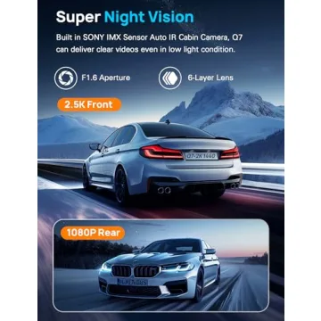 Navycrest 5G WiFi Dash Cam Front Rear 2.5K/1440p