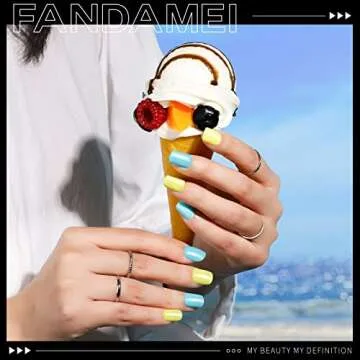 FANDAMEI Press on Nails Short, 24 Packs 576PCS Small Short Round Press on Nails, 24 Glossy Color Small Fake Nails, Glue on Nails with 7g Nail Glue, 24 Color False Nail for Small Nails and hands