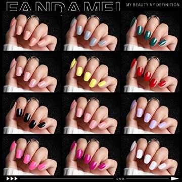 FANDAMEI Press on Nails Short, 24 Packs 576PCS Small Short Round Press on Nails, 24 Glossy Color Small Fake Nails, Glue on Nails with 7g Nail Glue, 24 Color False Nail for Small Nails and hands