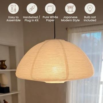 Nogy Rice Paper Lantern Lamp - Soft Ambient Lighting for Home