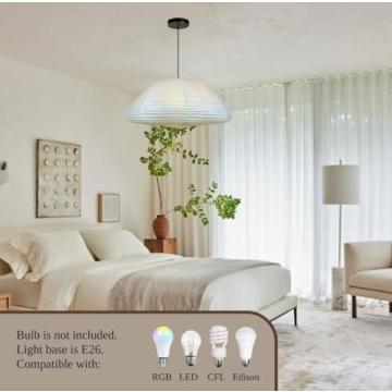 Nogy Rice Paper Lantern Lamp - Soft Ambient Lighting for Home