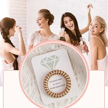 Lorcolais Bridesmaid Hair Ties Bachelorette Party Favors Set