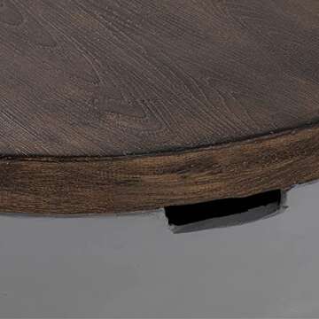 HOMPUS Modern Drum Shaped Side Table for Indoor Outdoor Use