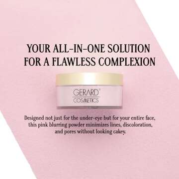Slay the Bake Blurring Powder by Gerard Cosmetics, Soft Matte Pink Setting Powder, Minimizes Fine Lines for Mature Skin, Talc Free, Cruelty Free, Vegan (0.65 oz)