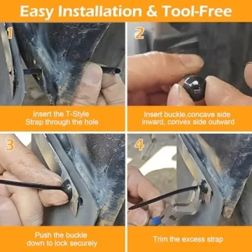 Upgrade Nylon Cable Tie Buckle Set in Clear Box - 100PCS