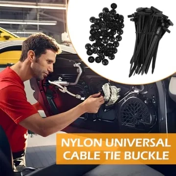 Upgrade Nylon Cable Tie Buckle Set in Clear Box - 100PCS