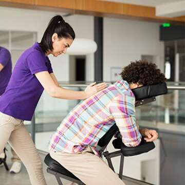 Portable Massage Chair for Tattoo and Spa Foldable Massage Therapy Chair with Adjustable Face Cradle...