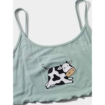 WDIRARA Women's Cute Print Pajama Set for Comfort