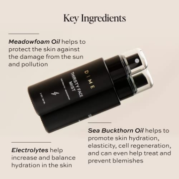 DIME Beauty Thirsty Face Mist, Hydrating Spray with Antioxidants