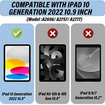 Deokke Premium Leather Compatible with iPad 10th Generation Case 2022,iPad 10.9 Inch Case with Penci...