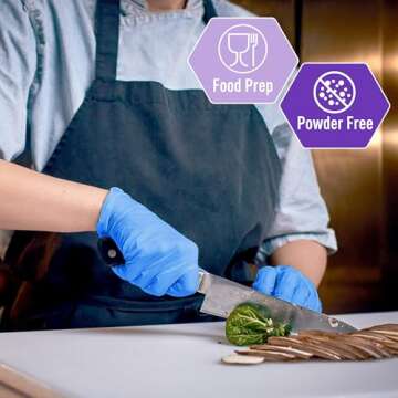 MED PRIDE Nurse Gloves Disposable Non Sterile Non Latex, X-Large, 100 Pack, Vinyl Nitrile Blend Powd...